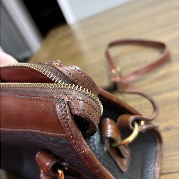 Vintage Dooney & Bourke All-Weather Leather Mini Satchel Crossbody - Picture 15 of 16